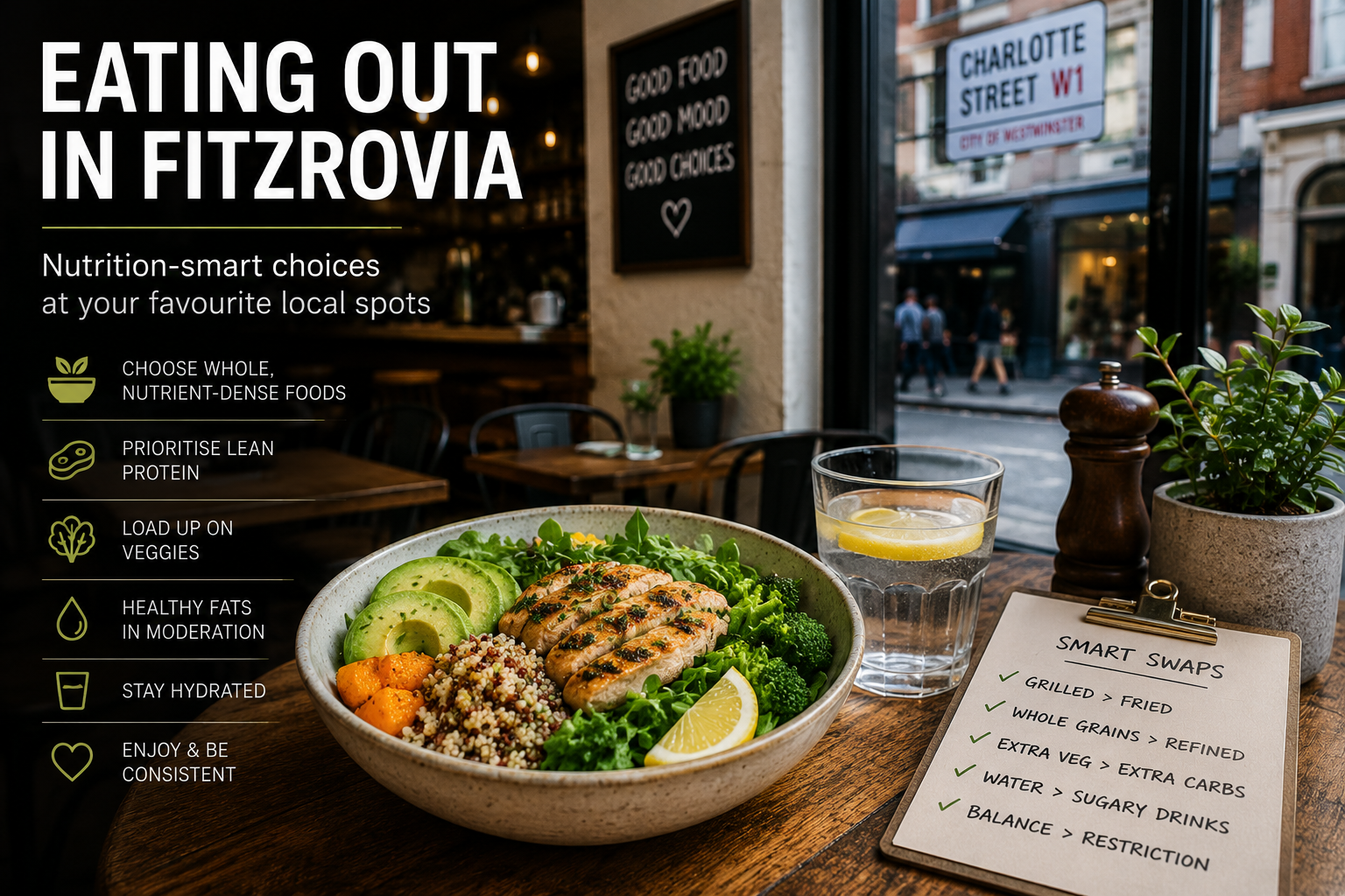 Eating Out in Fitzrovia: Nutrition-Smart Choices at Your Favourite Local Spots